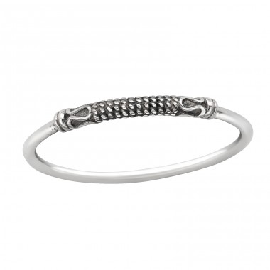 Bali Rope - 925 Sterling Silver Basic Rings A4S46349