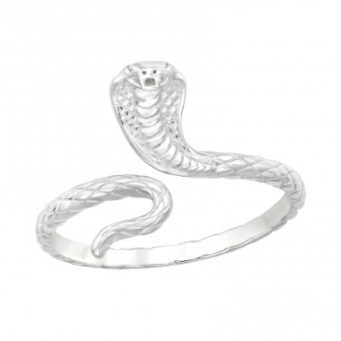 King Cobra Snake Open ring - 925 Sterling Silver Basic Rings A4S46380