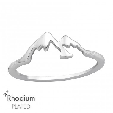Mountain Rhodium - 925 Sterling Silver Basic Rings A4S47149