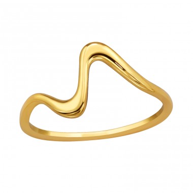 Golden Wave - 925 Sterling Silver Basic Rings A4S49744