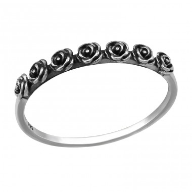 Rose  - 925 Sterling Silver Basic Rings A4S49810