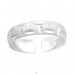 Pointy Ellipse Patterned - 925 Sterling Silver Toe Rings A4S41586