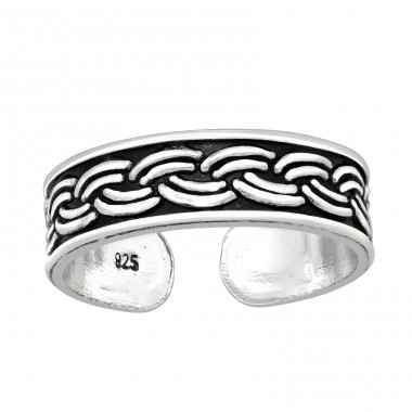 Rope oxydized - 925 Sterling Silver Toe Rings A4S41676