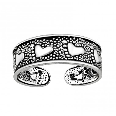 Footprint oxydized - 925 Sterling Silver Toe Rings A4S41677