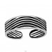 Curved Lines - 925 Sterling Silver Toe Rings A4S41678