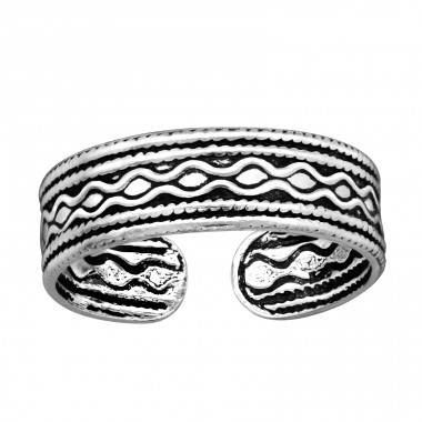 Vintage oxydized - 925 Sterling Silver Toe Rings A4S41682