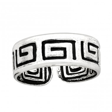 Concentric Rectangles oxydized - 925 Sterling Silver Toe Rings A4S41733