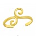 Golden Swirly Lines - 925 Sterling Silver Toe Rings A4S42139