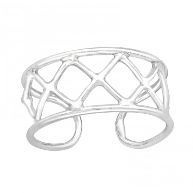 Geometric squares - 925 Sterling Silver Toe Rings A4S42231