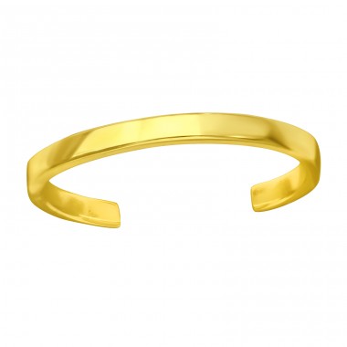 Golden plain Band - 925 Sterling Silver Toe Rings A4S42438