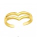 Golden V Shape - 925 Sterling Silver Toe Rings A4S43019