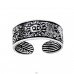 Oxidized antique sun - 925 Sterling Silver Toe Rings A4S43102