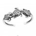 Three Turtles vintage - 925 Sterling Silver Toe Rings A4S45296