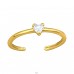 Golden Heart - 925 Sterling Silver Toe Rings A4S47549
