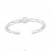Twisted Circle with Zirconia - 925 Sterling Silver Toe Rings A4S47562