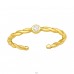 Twisted Circle with Zirconia - 925 Sterling Silver Toe Rings A4S47563