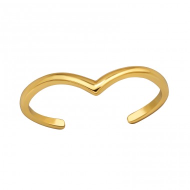 Golden Heart - 925 Sterling Silver Toe Rings A4S48584