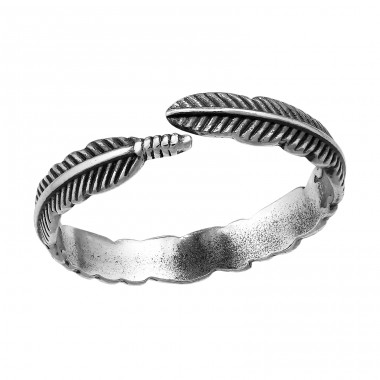 Feder Oxidiert - 925Er Silber Zehenringe Aus Silber A4S50182