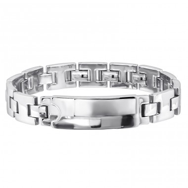 Plain - 316L Surgical Grade Stainless Steel Steel Bracelets for Men A4S24086