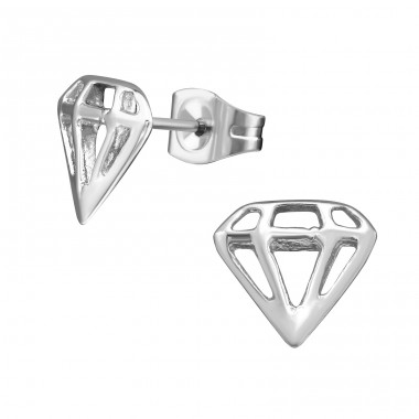 Diamant - Grad chirurgical 316L din oțel inoxidabil Cercei cu șurub din oţel inoxidabil A4S18490