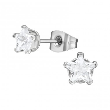 Star - 316L Surgical Grade Stainless Steel Steel Ear Studs A4S29333