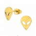 Golden Alien - 316L Surgical Grade Stainless Steel Steel Ear Studs A4S44834
