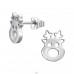 Renifery - 316L Stal Chirurgiczna Grade Kolczyki Sztyfty Ze Stali A4S46757