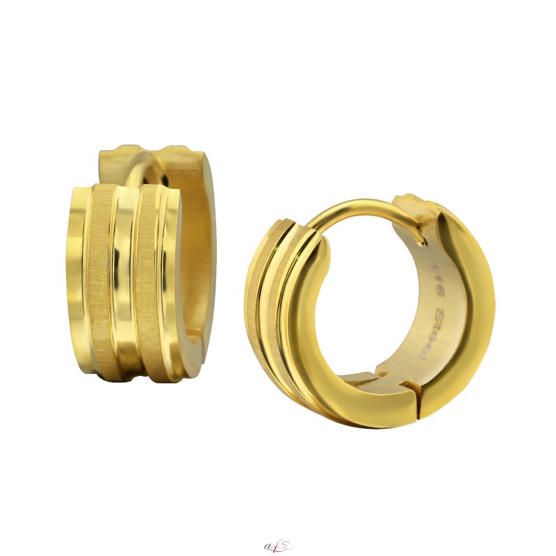 Patterned 316L Surgical Grade Stainless Steel Steel Earrings