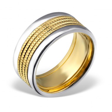Gold Plated - Chirurgicka nehrdzavejúca ocel Prstene z ocele A4S22792