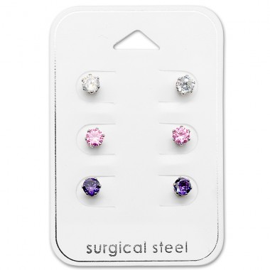 Runden - Chirurgischer 316L-Edelstahl Schmuck-Sets aus Stahl  A4S29036