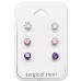 3 pairs on the card - 316L Surgical Grade Stainless Steel Steel Jewellery Sets A4S29037