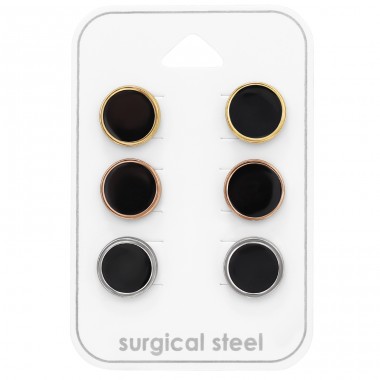 3x 10mm Kulaté tříbarevné - 316L Chirurgická Nerezová Ocel Ocelové Soupravy A4S49594