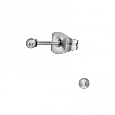 Ball - 316L Surgical Grade Stainless Steel Steel Ear Studs A4S13054