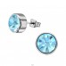 Round crystal - 316L Surgical Grade Stainless Steel Steel Ear Studs A4S28856