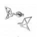 Origami Ptak - 316L stal chirurgiczna grade Kolczyki sztyfty ze stali A4S29820