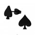Schwarzes Pokerblatt - Ohrstecker aus chirurgischem Edelstahl A4S45523