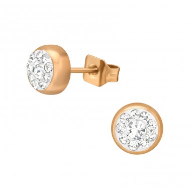 Round 5mm rosegold - 316L Surgical Grade Stainless Steel Steel Ear Studs A4S45682