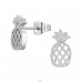Ananas - 316l chirurgická nerezová ocel Puzetové náušnice z oceli A4S46759