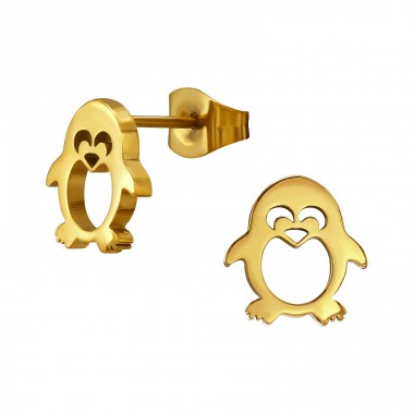 Golden Penguin - 316L Surgical Grade Stainless Steel Steel Ear Studs A4S47385
