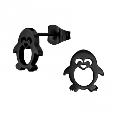 Black Penguin - 316L Surgical Grade Stainless Steel Steel Ear Studs A4S47386