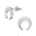 Halbmond - Chirurgischer 316L-Edelstahl Stahl-Ohrstecker A4S48137