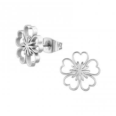 Flower - 316L Surgical Grade Stainless Steel Steel Ear Studs A4S48168