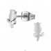 Tulipany - 316L Stal Chirurgiczna Grade Kolczyki Sztyfty Ze Stali A4S48268