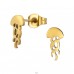 Goldene Qualle - Chirurgischer 316L-Edelstahl Stahl-Ohrstecker A4S48454
