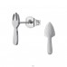 Fork & Knife - 316L Surgical Grade Stainless Steel Steel Ear Studs A4S48858