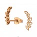 Golden Leaf Branch - 316L Surgical Grade Stainless Steel Steel Ear Studs A4S49026