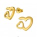 Gold Doppel-Herz - Chirurgischer 316L-Edelstahl Stahl-Ohrstecker A4S49134
