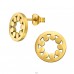 Goldener Offener Kreis - Chirurgischer 316L-Edelstahl Stahl-Ohrstecker A4S49153