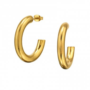 Semicerc auriu 30 mm - Grad Chirurgical 316L Din Oțel Inoxidabil Cercei Cu Șurub Din Oţel Inoxidabil A4S49768