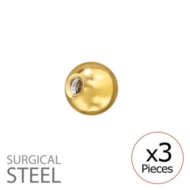 5 Mm-Es Csavaros Golyó (3 Db) - 316 Sebészeti acél Acél Stift A4S49937